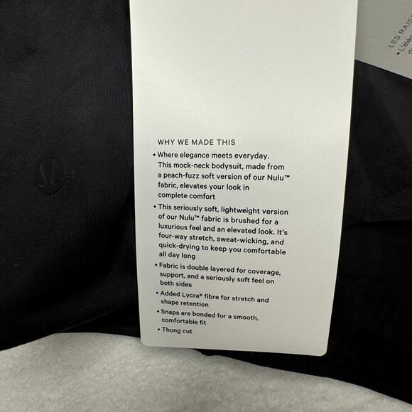 Lululemon Nulu Mockneck Sleeveless Bodysuit black Size XL New With Tags - Picture 4 of 10